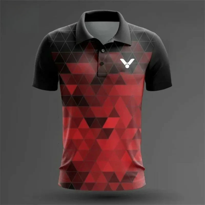 New Men's Short-sleeved Summer Casual Badminton Shirts Men's Sports Short-sleeved Polo Shirt Table Tennis T Shirt Running Men's