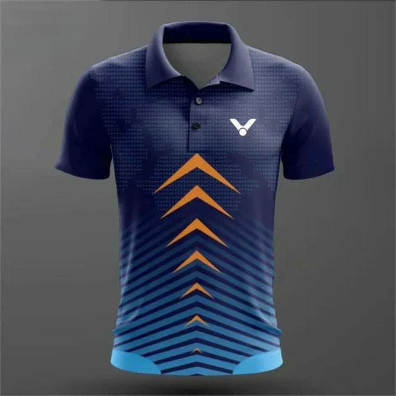 New Men's Short-sleeved Summer Casual Badminton Shirts Men's Sports Short-sleeved Polo Shirt Table Tennis T Shirt Running Men's