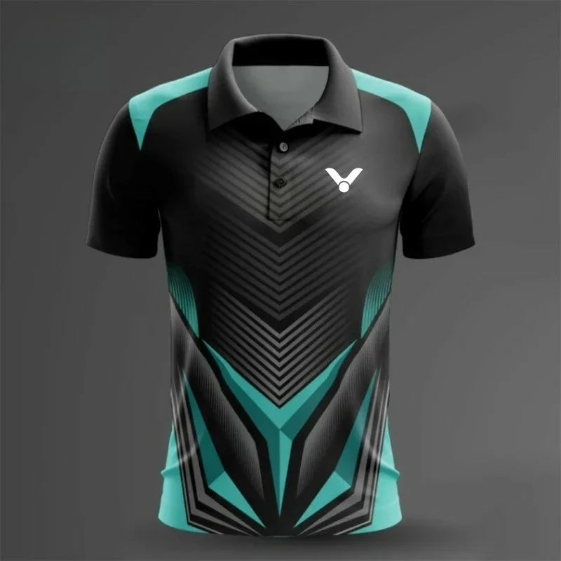 New Men's Short-sleeved Summer Casual Badminton Shirts Men's Sports Short-sleeved Polo Shirt Table Tennis T Shirt Running Men's