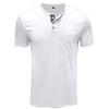 2201 Summer Men T-Shirts Casual Henry Neck Fashion Simple All-Match Pocket Gentlemen Youth Slim Fit Short Sleeve Daily Tees Male