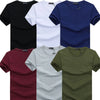 6pcs/lot New Fashion O-Neck Slim Short Sleeve T Shirt Male Trend Casual Mens T-Shirt Korean T Shirts 3XL 4XL 5XL