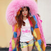 MAOMAOKONG New Natural Real Fox Fur Jacket Hooded Woman Parkas Winter Warm Coat Mulher Parkas Women's Jacket