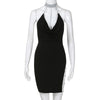 Sexy Women's Bandage Chooker Bodycon Dress V Neck Sleeveless Hollow Out Vestidos Ladies Evening Party Club Mini Sheath Dresses