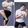 Black Compression Men T-shirts workout Sports Running T-shirt Short Sleeve Quick Dry Tshirt Fitness Exercise Gym Clothing