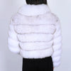 Maomaokong Real Fur Jacket  Women Winter Short Natural real Fox Fur Lady Zipper Fur Coat Female Warm Jacket  with Collar