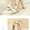 BIGTREE Shoes Summer Women Sandals Suede Sexy High Heels 2025 New Block Heel Sandals Female Shoes Women Heels Plus Size 42 43