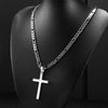 New Figaro Chain Necklace For Men Women 316L Stainless Steel Cross Pendant Waterproof NK Necklaces Gold/Silver Fashion Jewelry