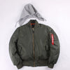 bomber flight jacket MA-1 with hood streetwear clothes mens clothing hip hop baseball letterman oversized varsity