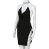 Sexy Women's Bandage Chooker Bodycon Dress V Neck Sleeveless Hollow Out Vestidos Ladies Evening Party Club Mini Sheath Dresses