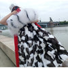 new raccoon fur collar Midlength Removable fox fur lining Send to overcome female Overcoat Ladies jacket Women's jacket