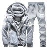 Men 2 Piece Set Sportswear 2021 4XL Inner Fur Mens Tracksuits Winter Men Set Warm Hoodies Suit Casual Fleece Lined Sweatshirts