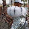 new raccoon fur collar Midlength Removable fox fur lining Send to overcome female Overcoat Ladies jacket Women's jacket