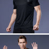 Black Compression Men T-shirts workout Sports Running T-shirt Short Sleeve Quick Dry Tshirt Fitness Exercise Gym Clothing