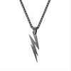 2021 Fashion Stainless Steel Retro Lightning Necklace Men's Hip Hop Party Locomotive Accessories Pendant Necklace Jewelry