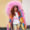 MAOMAOKONG New Natural Real Fox Fur Jacket Hooded Woman Parkas Winter Warm Coat Mulher Parkas Women's Jacket