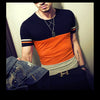 Summer New Fashion Men's T Shirt Casual Patchwork Short Sleeve T Shirts Men Streetwear Hip Hop Top Tees M-5XL