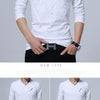 Mens Casual T-shirt Fashion Slim Long Sleeve V Neck Fitness T-shirts Tops Homme Tshirt Boyfriend Gift Harajuku Streetwear