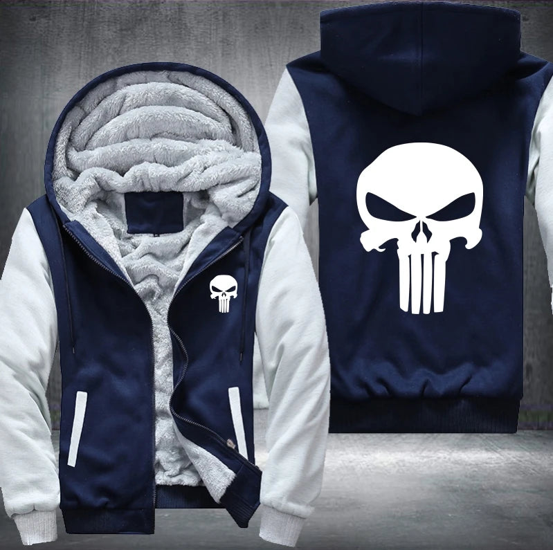 New US EU Plus Size  punisher superhero Novelty hoodies thicken arrival mens hoodie Fashion hoodies winter thicken fleece