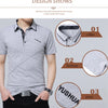 TFETTERS 2024 NEW Casual Striped T-shirt Men Short Sleeve Fitness Men Tee Shirt Clothing Camisetas Men T Shirt Plus Size