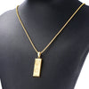 Fooderwerk Jewelry Stainless Steel Hot MGOLD WE TRUST Australia Gold Color Bars Pendant Men Necklace Hip Hop Jewelry