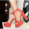 Brand Elegant sandals Women High Heels Pumps Super high heel 13cm Women's Banquet sandals waterproof platform toe sandals