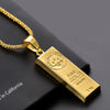 Fooderwerk Jewelry Stainless Steel Hot MGOLD WE TRUST Australia Gold Color Bars Pendant Men Necklace Hip Hop Jewelry