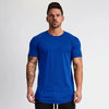 Muscleguys New Plain Clothing fitness t shirt men O-neck t-shirt cotton bodybuilding tee shirts slim fit tops gyms tshirt Homme