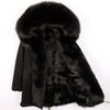 MAOMAOKONG Natural Fox Fur Liner Long Outerwear Winter Jacket Raccoon Fur Lining Big Real Fox Fur Collar Coat Parkas