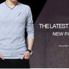 Mens Casual T-shirt Fashion Slim Long Sleeve V Neck Fitness T-shirts Tops Homme Tshirt Boyfriend Gift Harajuku Streetwear