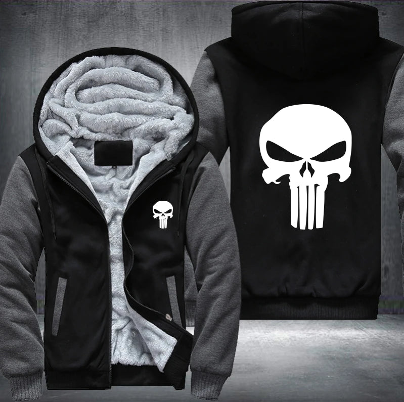 New US EU Plus Size  punisher superhero Novelty hoodies thicken arrival mens hoodie Fashion hoodies winter thicken fleece