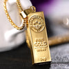 Fooderwerk Jewelry Stainless Steel Hot MGOLD WE TRUST Australia Gold Color Bars Pendant Men Necklace Hip Hop Jewelry