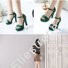 Brand New Hot Sexy Green Beige Women Platform Sandals Super Heels Black Lady Party Nude Shoes BKS35 Plus Big Small Size 10 31 43