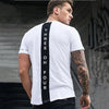 Men Cotton Short Sleeve T-shirt Fitness Slim Patchwork Black Shirt Male Brand Gym Tees Tops Summer New Fashion Casual Clothing