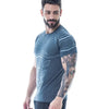 Compression Quick dry T-shirt Men Running Sport Skinny Short Tee Shirt Male Gym Fitness Bodybuilding Workout Black Tops Clothing