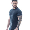 Compression Quick dry T-shirt Men Running Sport Skinny Short Tee Shirt Male Gym Fitness Bodybuilding Workout Black Tops Clothing