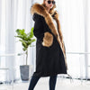 Maomaokong Women coat parkas natural Fox fur collar real Fur coat X-Long jacket Rabbit fur lining winter coats 2021