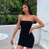 Black Sexy Bodycon Dress Women Casual Shirt Dresses Ladies High Waist Silm Party Dress Summer 2021 Mini Sleeveless Vestidos