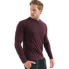 100% Merino Wool Base Layer Men Merino Wool Long Sleeve 240G Midweight Thermal Underwear Wicking Breathable Top + Hiking Socks