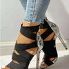 Women Sandal High Heels Gladiator Ankle Strap Sandals 2020 Summer Ladies Party Pumps Shoes Sandalia Feminina Big Size