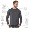 100% Merino Wool Base Layer Men Merino Wool Long Sleeve 240G Midweight Thermal Underwear Wicking Breathable Top + Hiking Socks