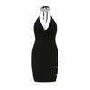 Sexy Women's Bandage Chooker Bodycon Dress V Neck Sleeveless Hollow Out Vestidos Ladies Evening Party Club Mini Sheath Dresses