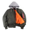 bomber flight jacket MA-1 with hood streetwear clothes mens clothing hip hop baseball letterman oversized varsity