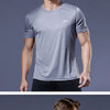 Black Compression Men T-shirts workout Sports Running T-shirt Short Sleeve Quick Dry Tshirt Fitness Exercise Gym Clothing