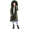 Maomaokong Women coat parkas natural Fox fur collar real Fur coat X-Long jacket Rabbit fur lining winter coats 2021