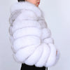 Maomaokong Real Fur Jacket  Women Winter Short Natural real Fox Fur Lady Zipper Fur Coat Female Warm Jacket  with Collar