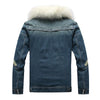 Men's Winter Jean Jacket Man's Outerwear Warm Denim Coat Mens Plus Size Thicker Fleece Lining Fur Collar Jacket for Couple MY211