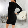 velvet wrap hip skirt Europe and the United States sexy V-neck slim elegant cocktail dress evening dress woman