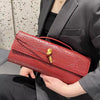 2025 Luxury Designer New Crocodile Pattern Evening Banquet Bag Cow Leather Style Crossbody Bag Horizontal Shoulder Handbag Women