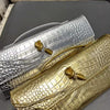 2025 Luxury Designer New Crocodile Pattern Evening Banquet Bag Cow Leather Style Crossbody Bag Horizontal Shoulder Handbag Women