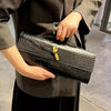 2025 Luxury Designer New Crocodile Pattern Evening Banquet Bag Cow Leather Style Crossbody Bag Horizontal Shoulder Handbag Women